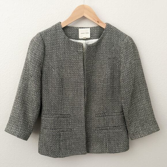 Urban Outfitters Jackets & Blazers - SILENCE & NOISE x URBAN OUTFITTERS | Tweed Open Front Tweed Jacket Gray | Medium